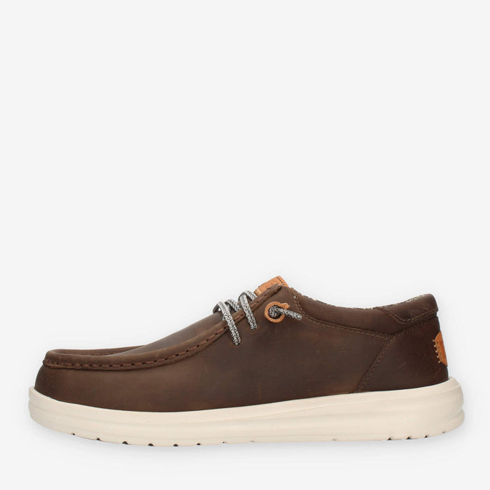 Hey Dude Wally grip craft leather brown