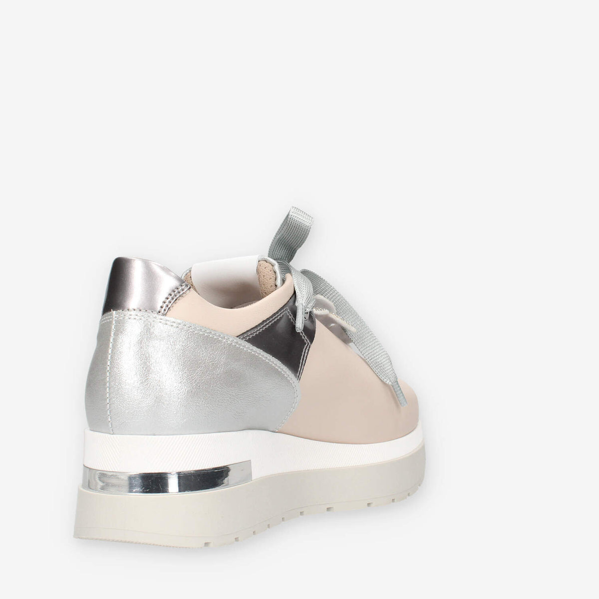 Comart Sneakers panna e argento con strass