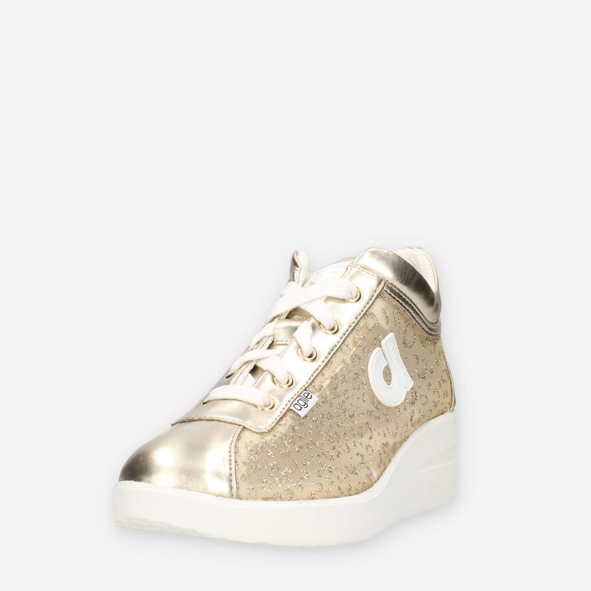 Agile Jackie Sneakers oro effetto velo