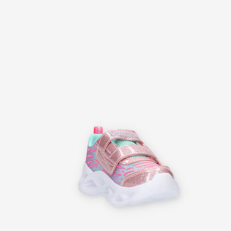Skechers S Lights Twisty Brights Wingin' It Sneakers rosa glitterate con luci