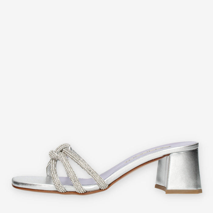 Albano 3280-STRASS-CRISTAL Sandali scalzati argento con strass
