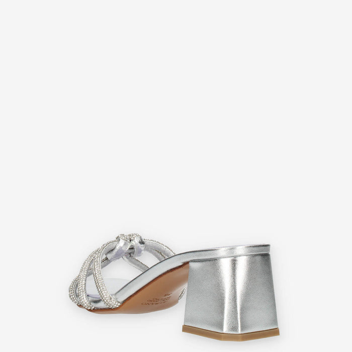 Albano 3280-STRASS-CRISTAL Sandali scalzati argento con strass