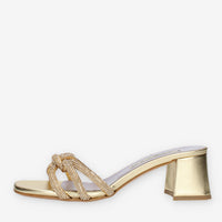 Albano 3280-STRASS-PLATINO Sandali scalzati platino con strass