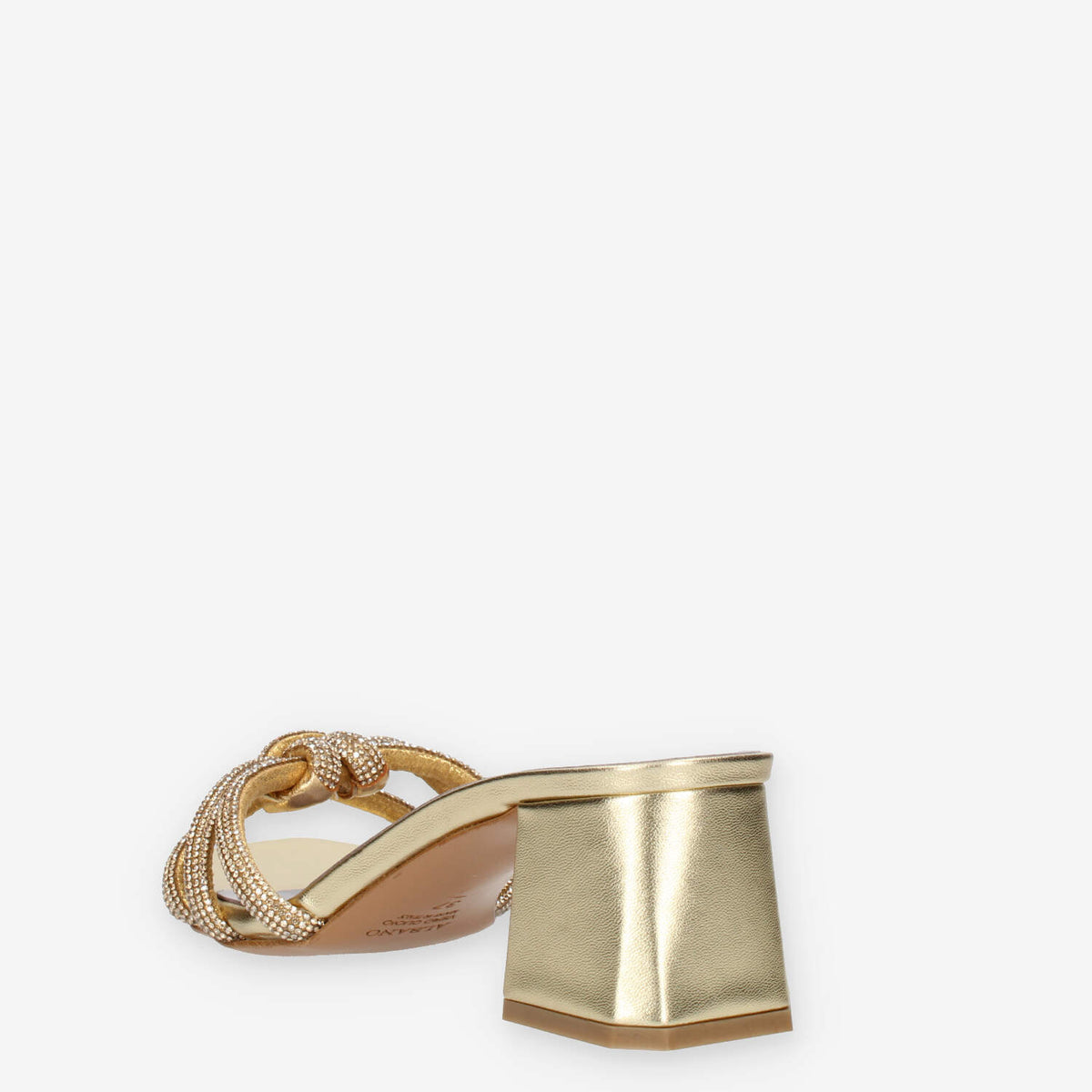 Albano 3280-STRASS-PLATINO Sandali scalzati platino con strass