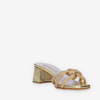 Albano 3280-STRASS-PLATINO Sandali scalzati platino con strass