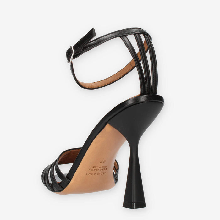 Albano Sandali neri da donna con tacco