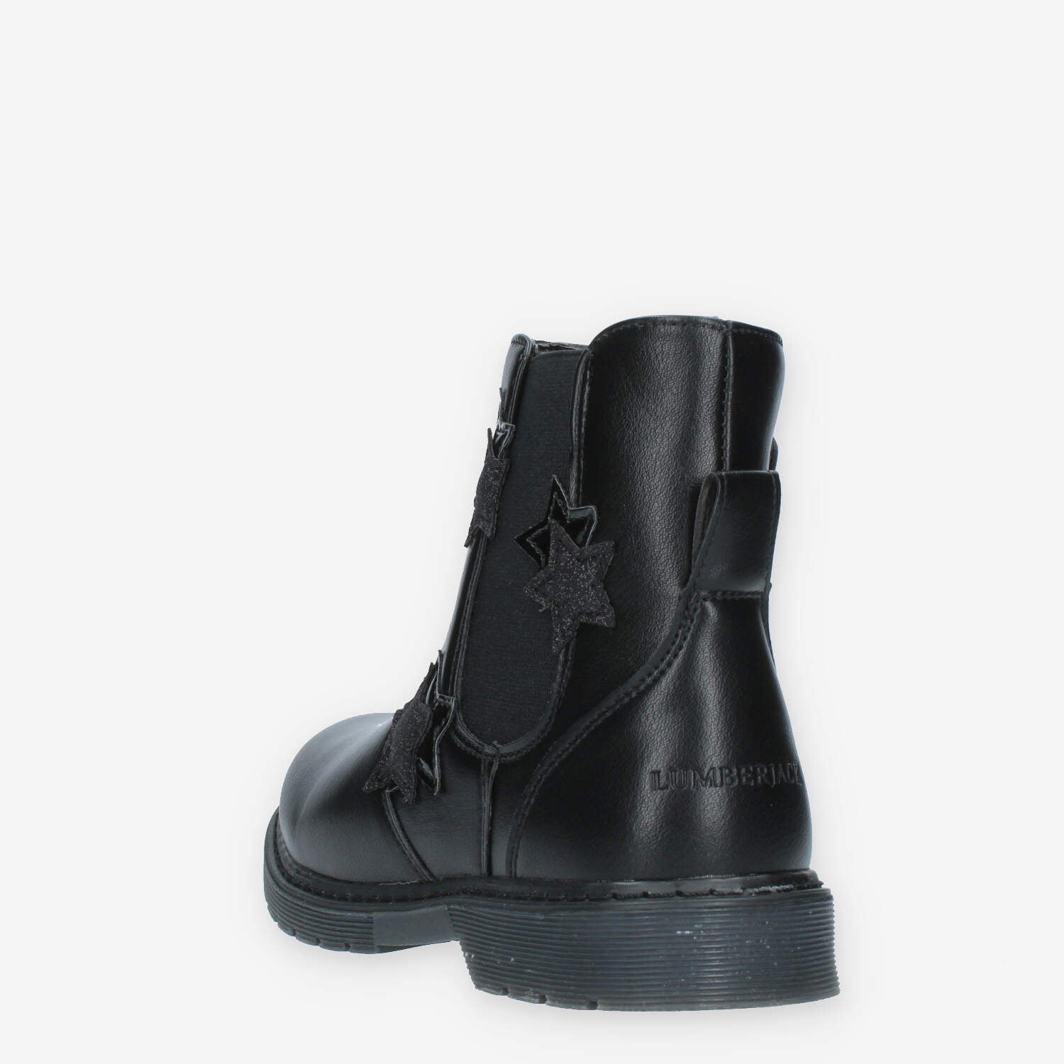 Lumberjack Eudora Stivaletti neri da bimba con stelle glitterate Sorrentino Shop