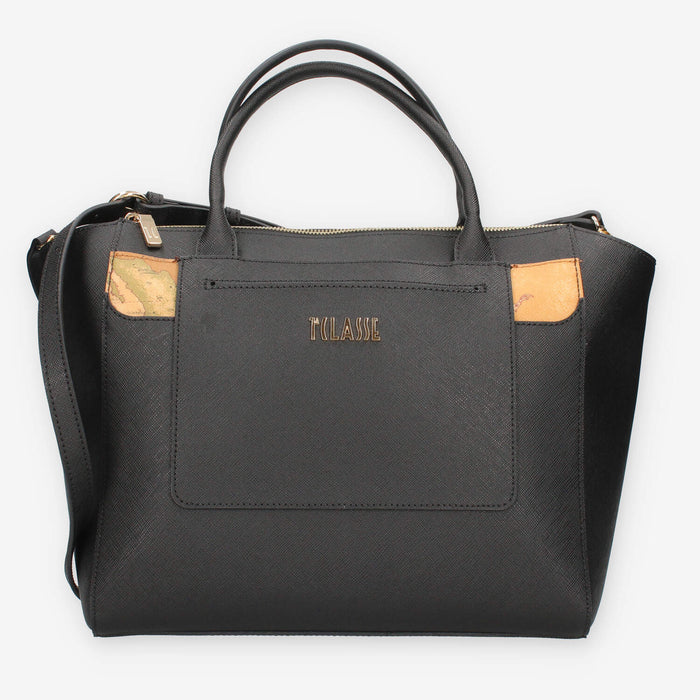 Borsa a Mano Alviero Martini 1ª Classe Nera con Dettagli Geo Classic