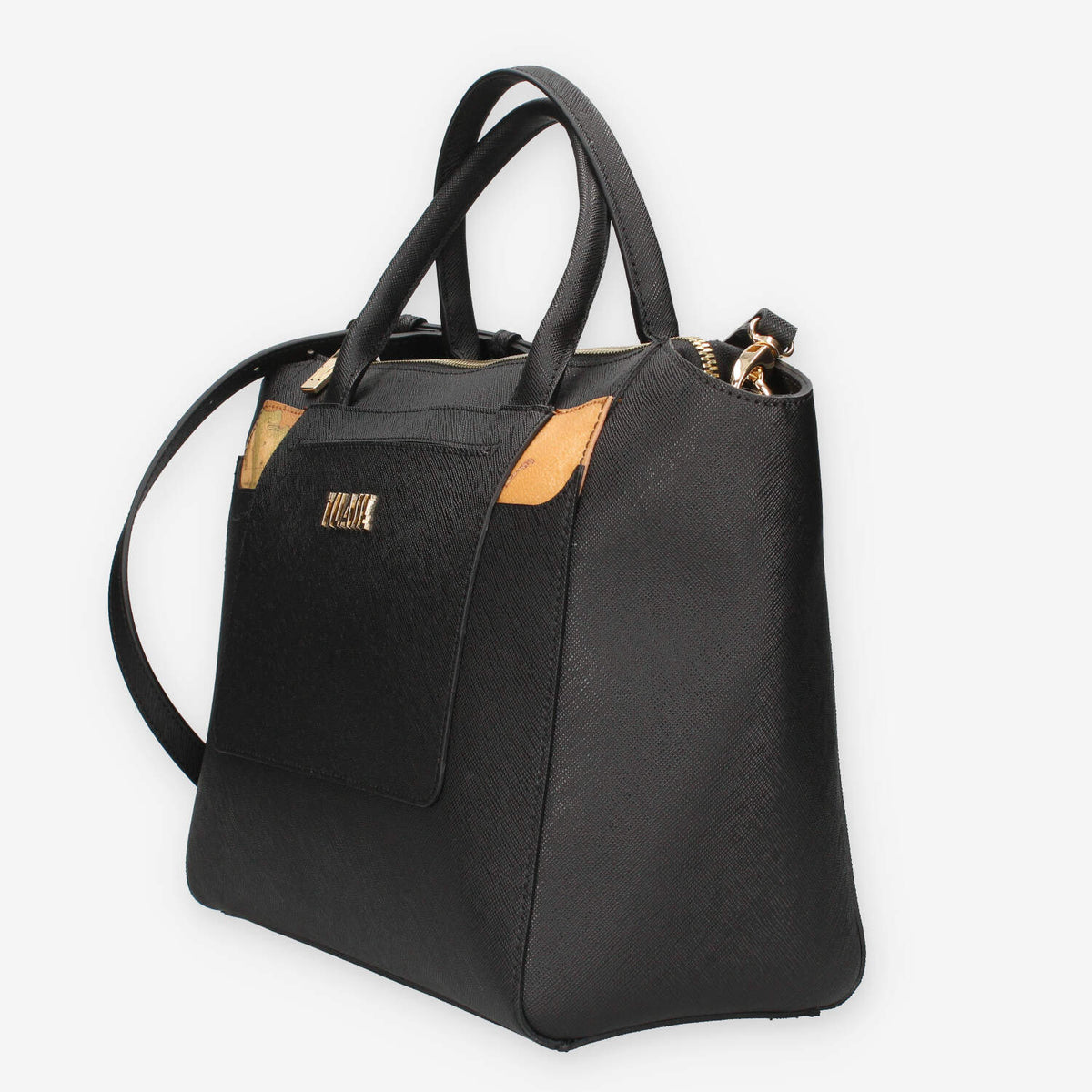 Borsa a Mano Alviero Martini 1ª Classe Nera con Dettagli Geo Classic