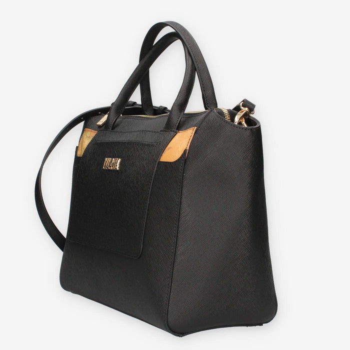 Borsa a Mano Alviero Martini 1ª Classe Nera con Dettagli Geo Classic