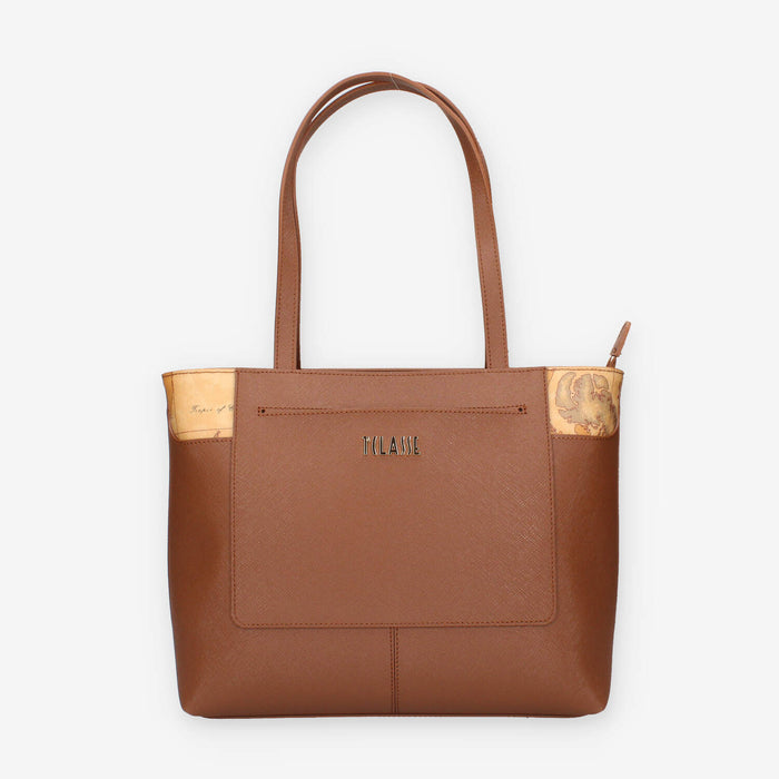 Elegante Borsa a Spalla in Pelle Marrone - Alviero Martini Prima Classe