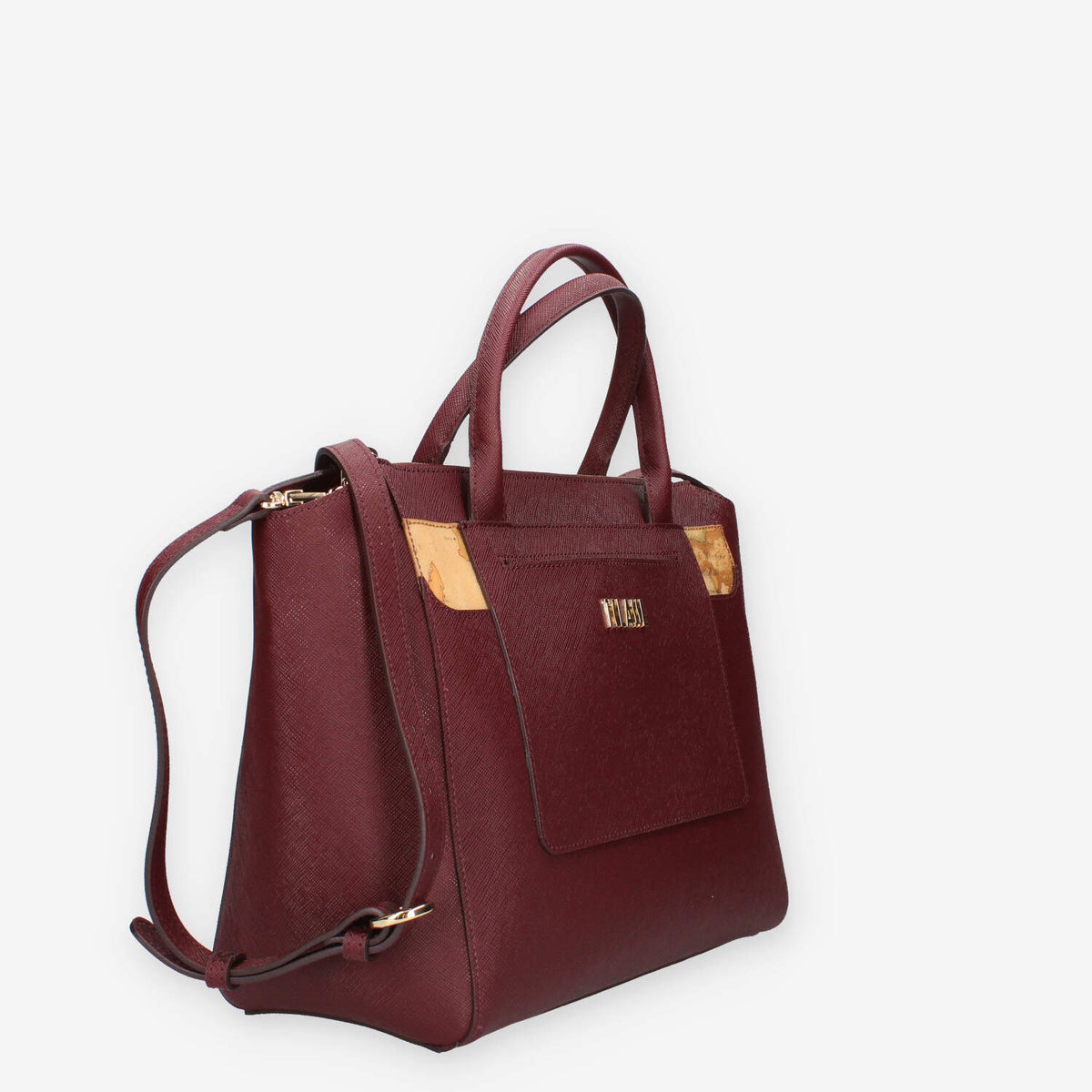 Borsa a Mano Elegante in Pelle Bordeaux - Alviero Martini Prima Classe