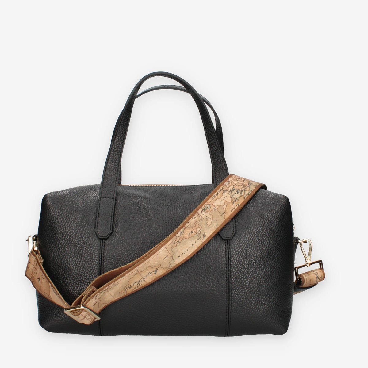 Borsa a Mano Alviero Martini Prima Classe - Eleganza in Pelle Nera con Dettagli Iconici