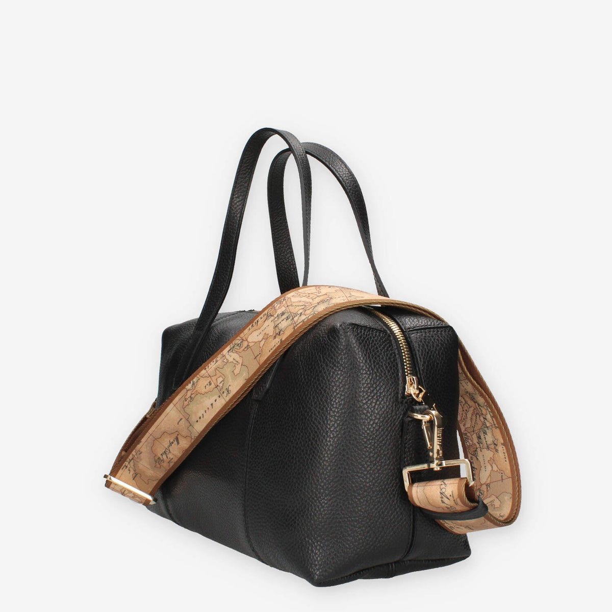 Borsa a Mano Alviero Martini Prima Classe - Eleganza in Pelle Nera con Dettagli Iconici