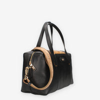 Borsa a Mano Alviero Martini Prima Classe - Eleganza in Pelle Nera con Dettagli Iconici
