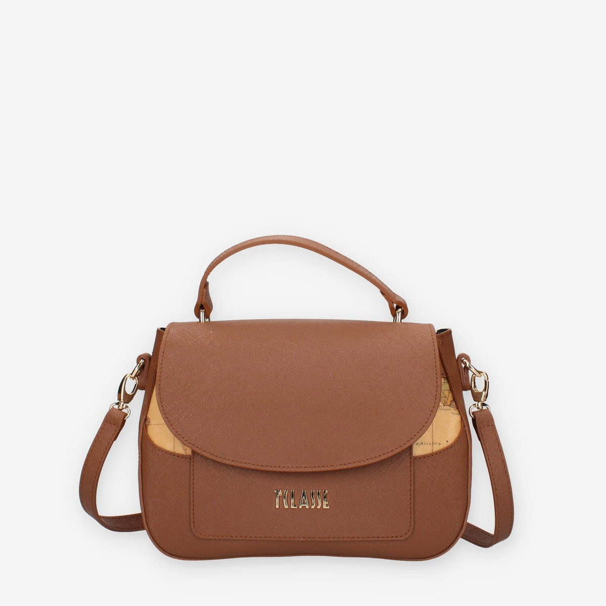 Borsa a Mano Elegante in Pelle Marrone - Alviero Martini Prima Classe
