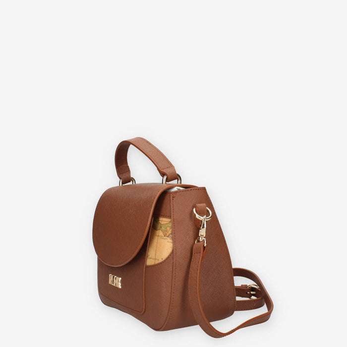 Borsa a Mano Elegante in Pelle Marrone - Alviero Martini Prima Classe