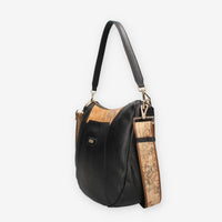 Borsa a Spalla Alviero Martini Prima Classe LLG15-8630-0001 in Pelle Nera con Dettagli Geo Classic
