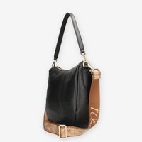 Borsa a Spalla Alviero Martini Prima Classe LLG15-8630-0001 in Pelle Nera con Dettagli Geo Classic