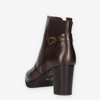 Stivaletti in Pelle Marrone con Tacco - Nero Giardini