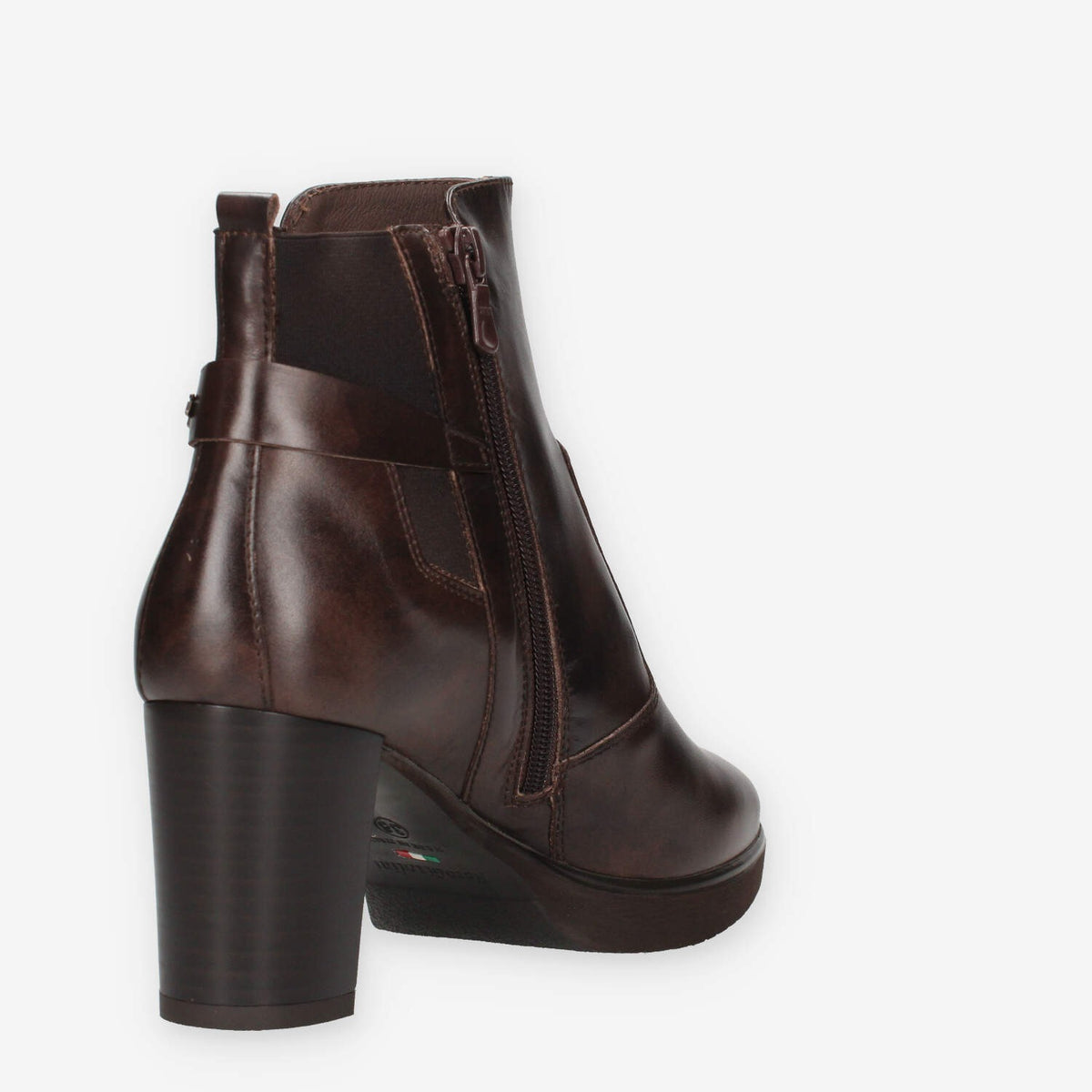 Stivaletti in Pelle Marrone con Tacco - Nero Giardini