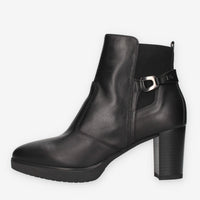 Stivaletti in Pelle Nera con Tacco - Nero Giardini