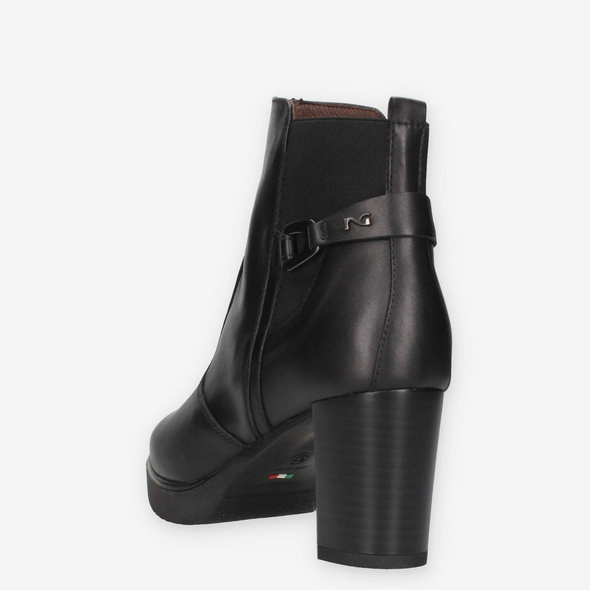 Stivaletti in Pelle Nera con Tacco - Nero Giardini