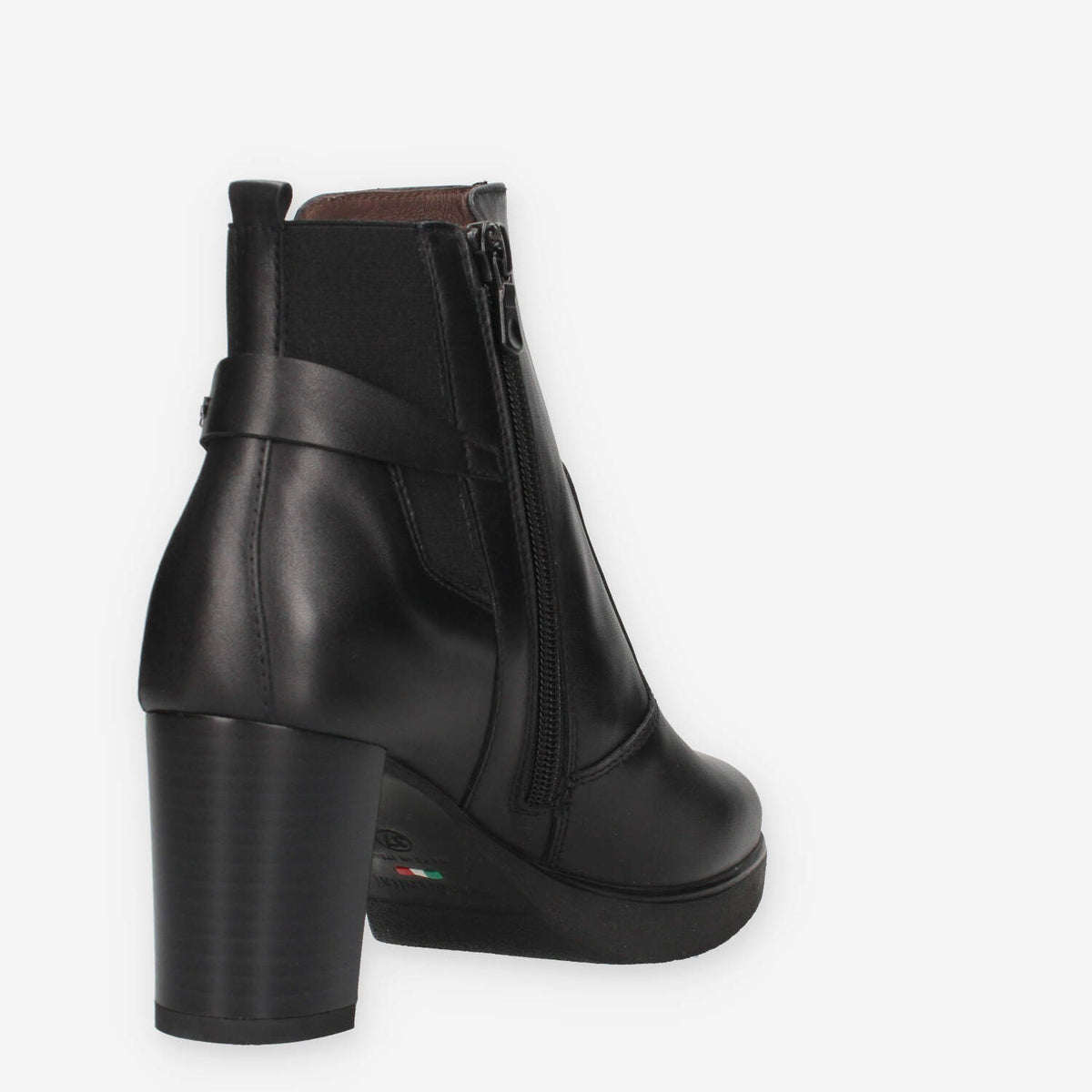 Stivaletti in Pelle Nera con Tacco - Nero Giardini