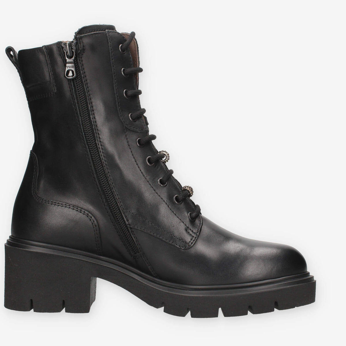 Stivaletti Donna in Pelle Nero Giardini I618050D-100