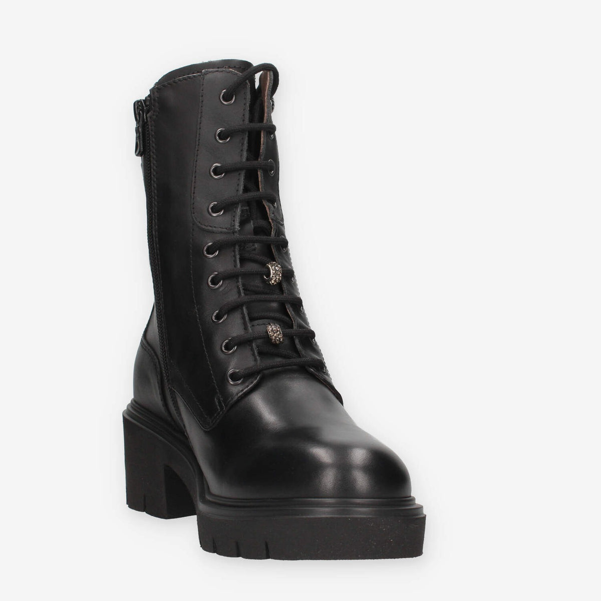 Stivaletti Donna in Pelle Nero Giardini I618050D-100