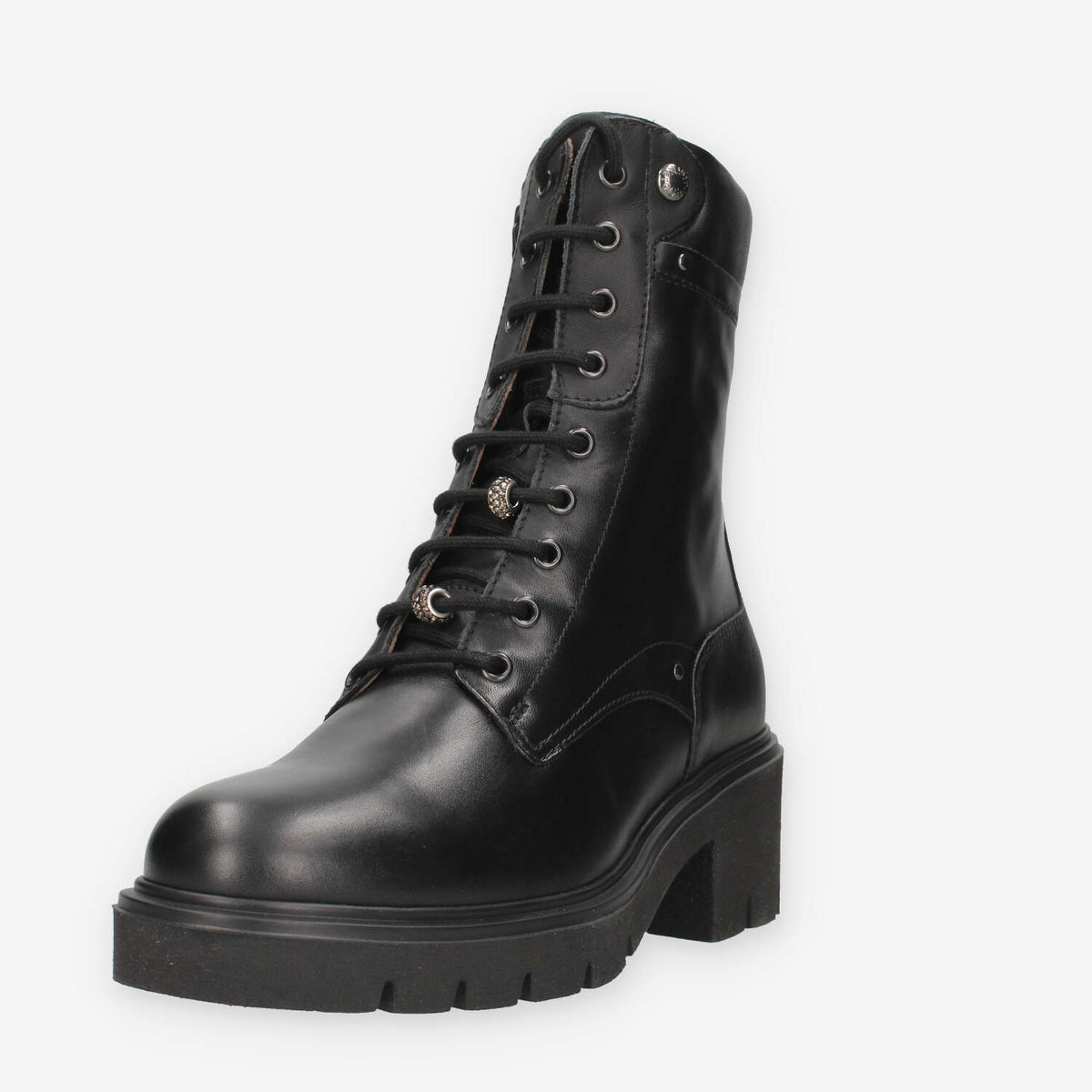 Stivaletti Donna in Pelle Nero Giardini I618050D-100