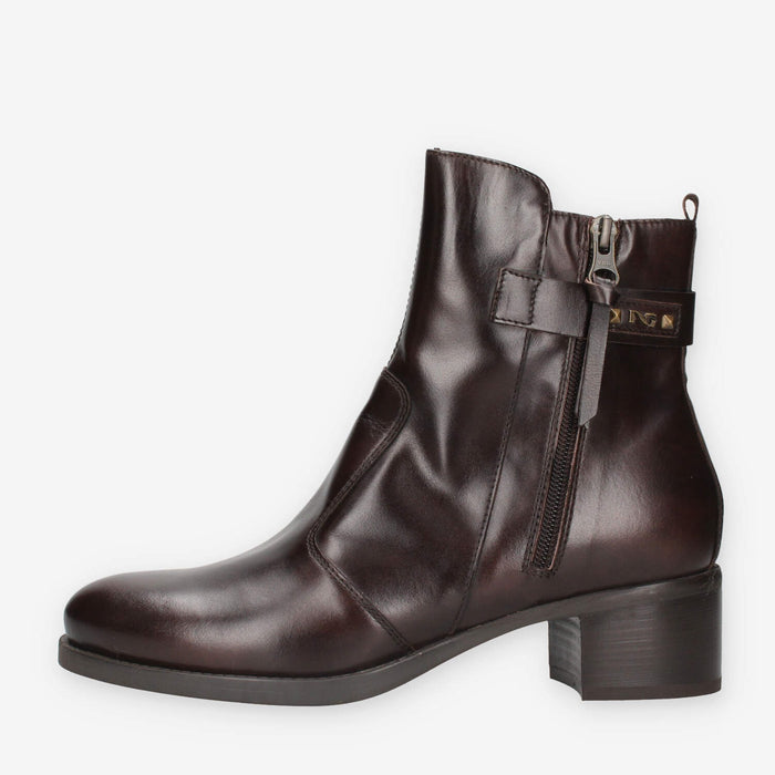 Stivaletti in Pelle Marrone Nero Giardini - Modello I617211D-301