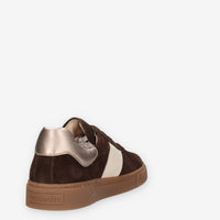 Sneakers in Pelle Scamosciata Marrone - Nero Giardini
