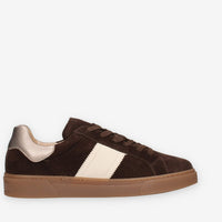 Sneakers in Pelle Scamosciata Marrone - Nero Giardini