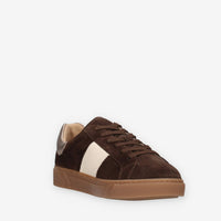 Sneakers in Pelle Scamosciata Marrone - Nero Giardini