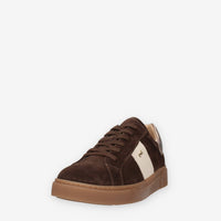 Sneakers in Pelle Scamosciata Marrone - Nero Giardini