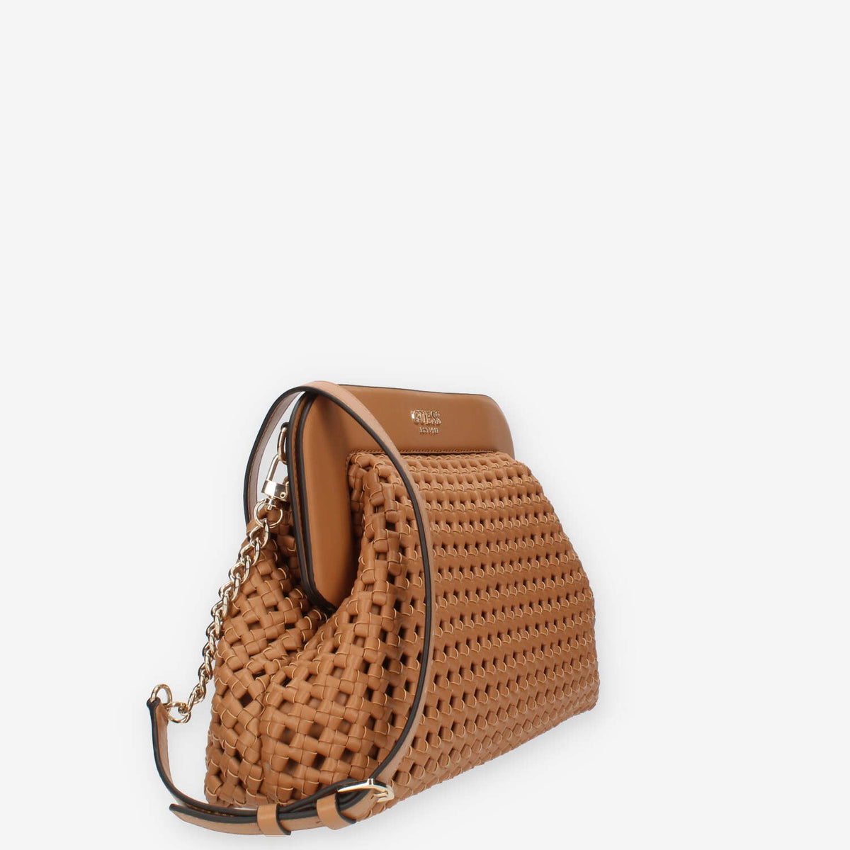Guess Sicilia Borsa intrecciata a tracolla cuoio