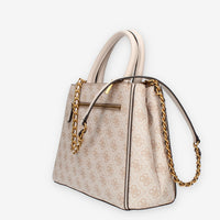 Guess Izzy Borsa a spalla a tre scomparti beige logata