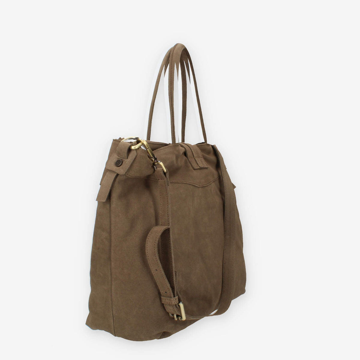 Nero Giardini Borsa modello shopping taupe in camoscio
