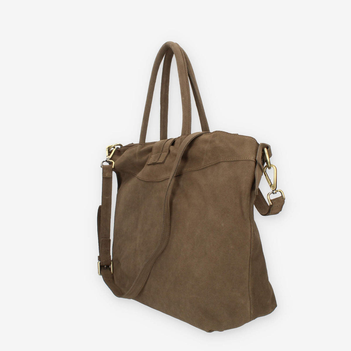 Nero Giardini Borsa modello shopping taupe in camoscio