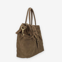 Nero Giardini Borsa modello shopping taupe in camoscio