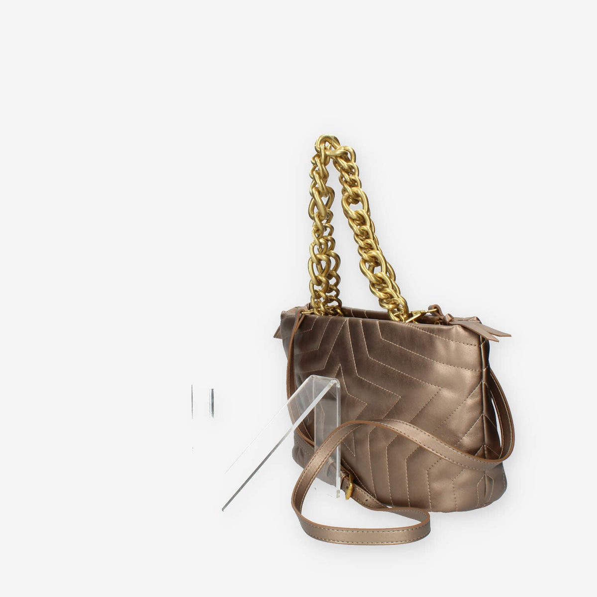 Marc Ellis Star Tote M Borsa media modello shopping bronzo trapuntata