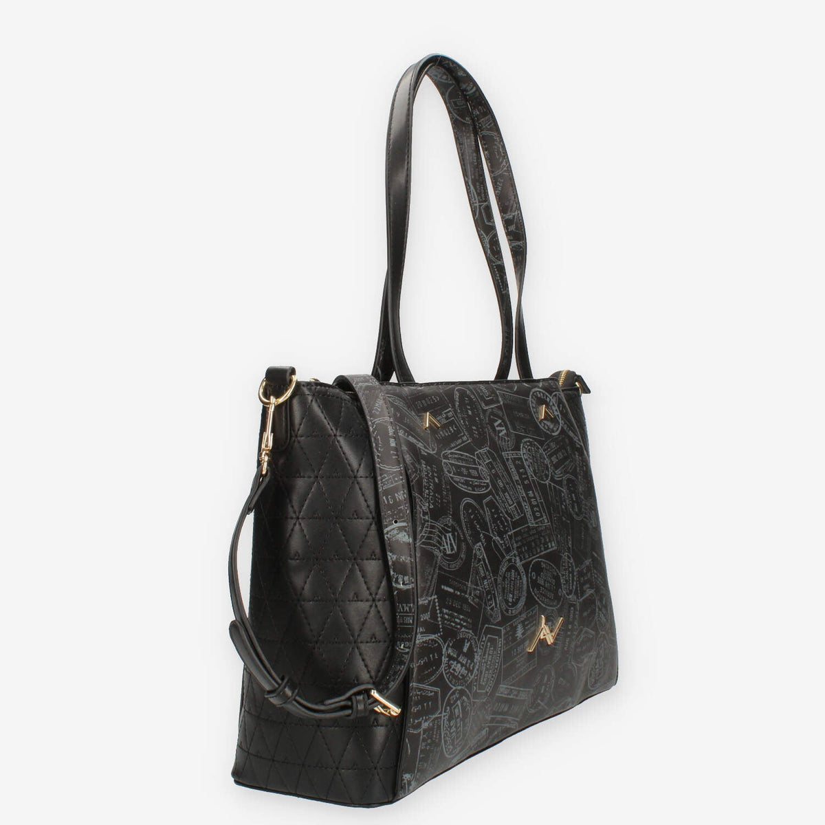 Alv By Alviero Martini Borsa nera modello shopping da donna