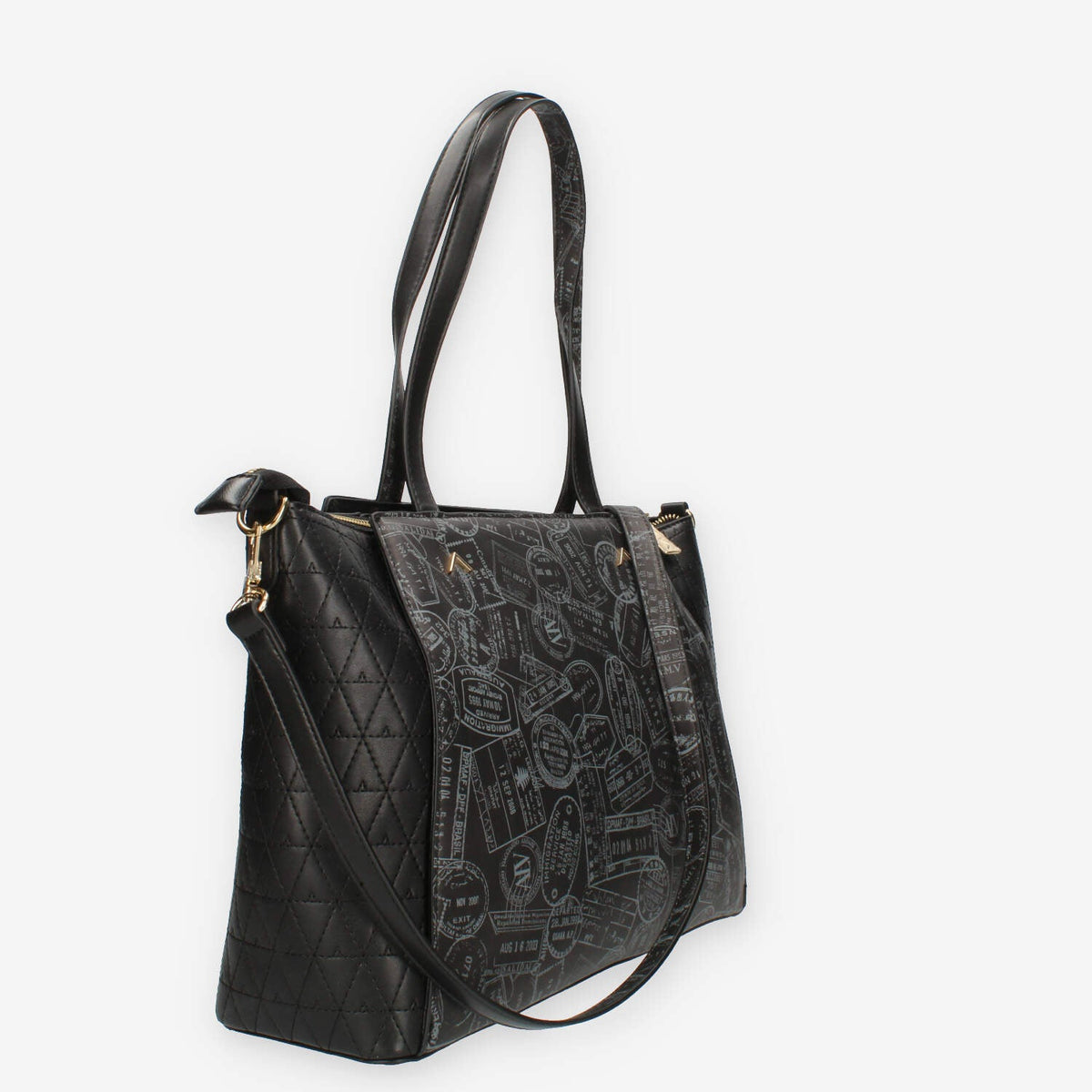 Alv By Alviero Martini Borsa nera modello shopping da donna