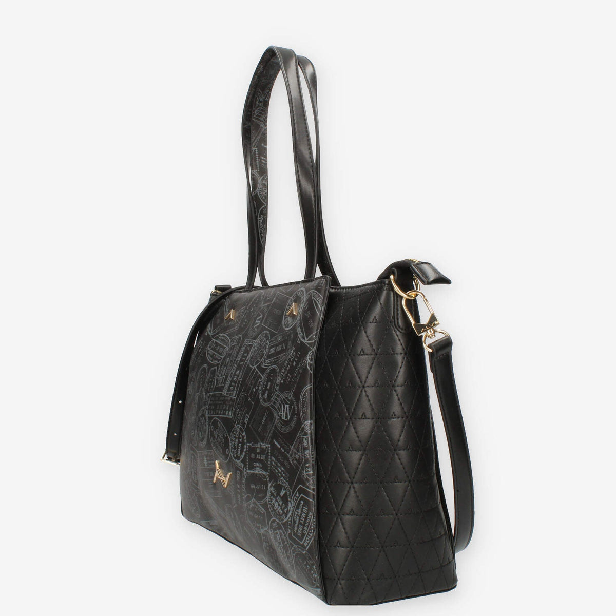Alv By Alviero Martini Borsa nera modello shopping da donna