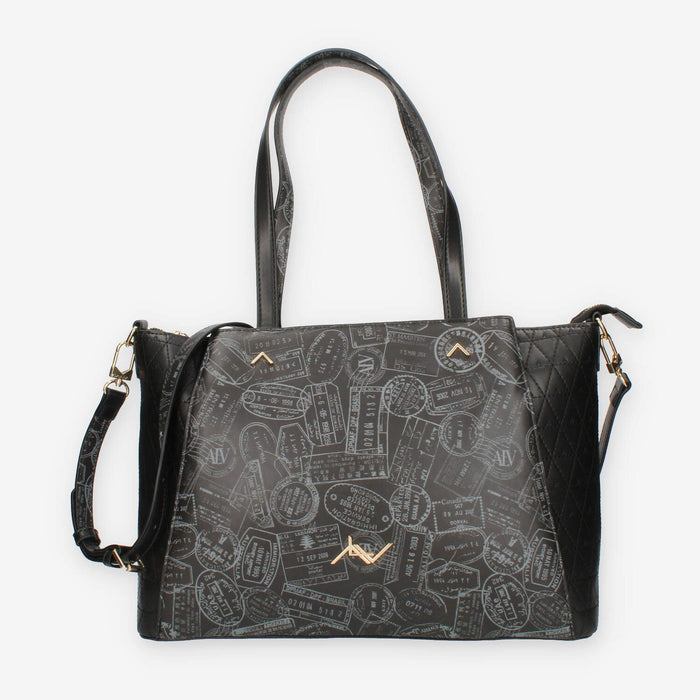 Alv By Alviero Martini Borsa nera modello shopping da donna