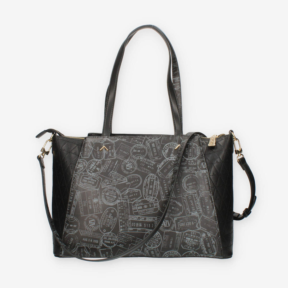 Alv By Alviero Martini Borsa nera modello shopping da donna