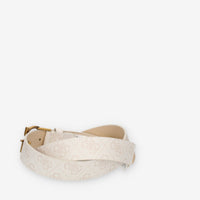 Guess Cintura da donna logata beige con fibbia G