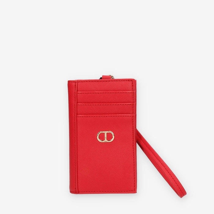 Twinset Milano Porta carte di credito rosso con polsiera