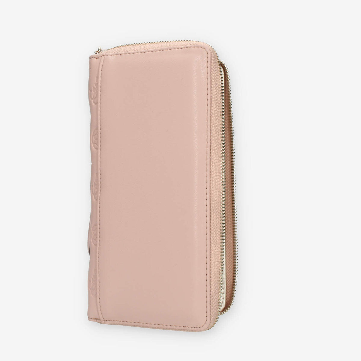 Guess La Femme Portafogli rosa logato con zip e polsiera